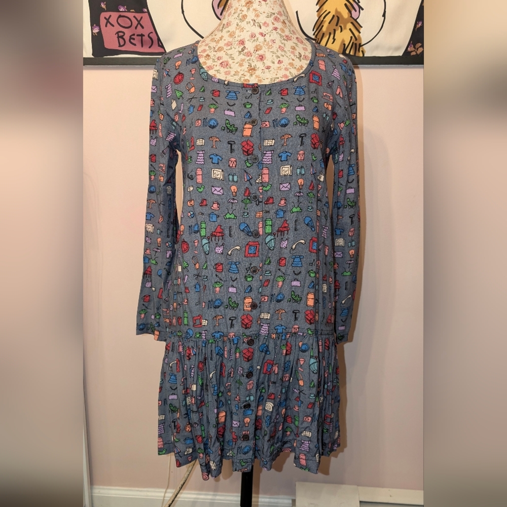 Betsey Johnson  Vintage Rayon Dress